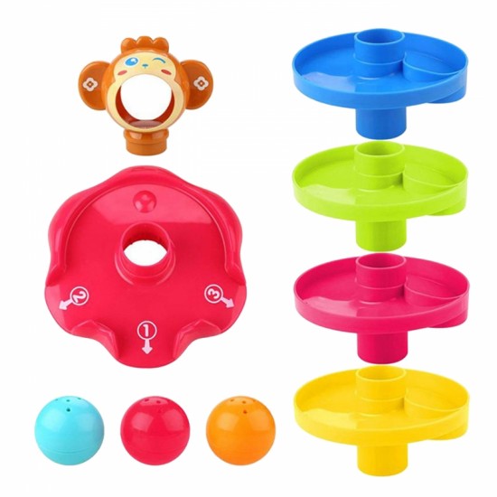 Kamuoliukų takelio spiralės rinkinys + 3 kamuoliukai WOOPIE BABY