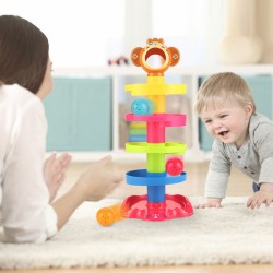 Kamuoliukų takelio spiralės rinkinys + 3 kamuoliukai WOOPIE BABY