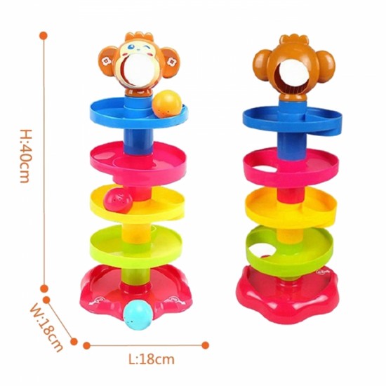 Kamuoliukų takelio spiralės rinkinys + 3 kamuoliukai WOOPIE BABY