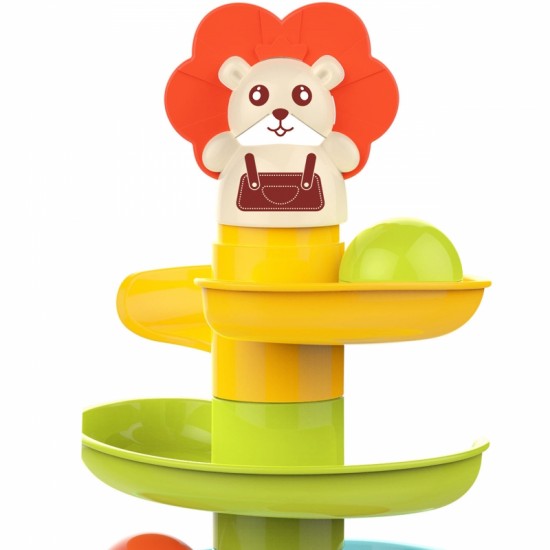 Kamuoliukų takelio spiralės rinkinys + 6 kamuoliukai WOOPIE BABY