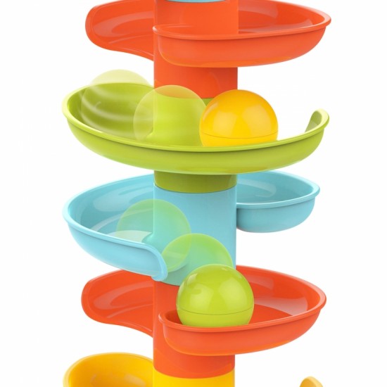 Kamuoliukų takelio spiralės rinkinys + 6 kamuoliukai WOOPIE BABY