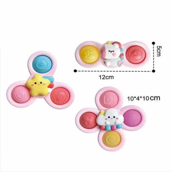 Keičiamas sensorinis žaislas „Space Spinner Pop-it“, 3 vnt., rožinis. WOOPIE BABY
