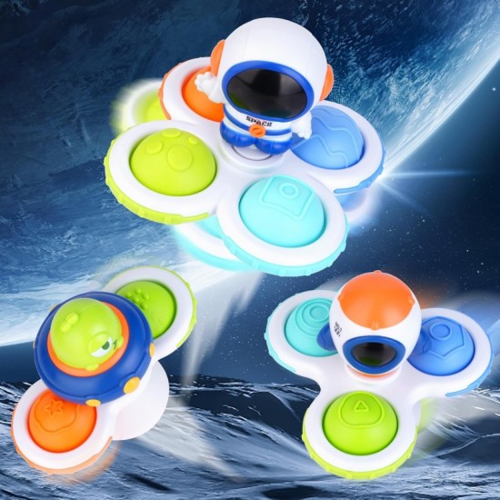 Keičiamas sensorinis žaislas „Space Spinner Pop-it“, 3 vnt. WOOPIE BABY