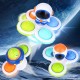Keičiamas sensorinis žaislas „Space Spinner Pop-it“, 3 vnt. WOOPIE BABY