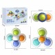 Keičiamas sensorinis žaislas „Space Spinner Pop-it“, 3 vnt. WOOPIE BABY