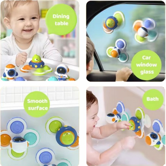 Keičiamas sensorinis žaislas „Space Spinner Pop-it“, 3 vnt. WOOPIE BABY