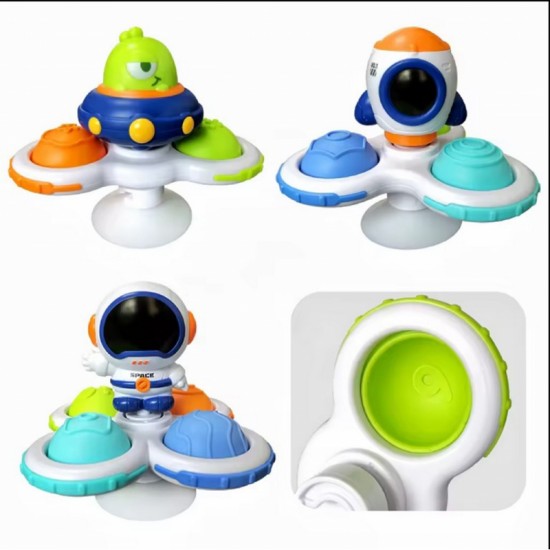 Keičiamas sensorinis žaislas „Space Spinner Pop-it“, 3 vnt. WOOPIE BABY