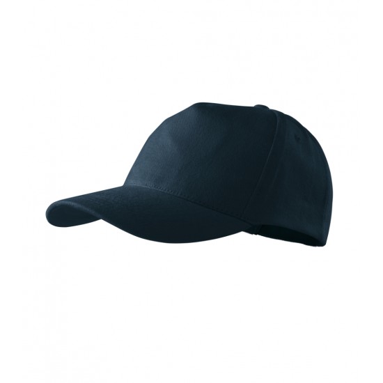 Kepurė su snapeliu MALFINI 5P 307 Unisex, blue 340g/m2