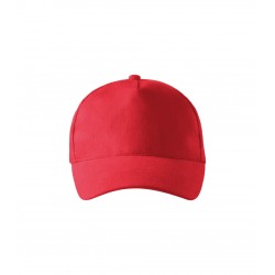 Kepurė su snapeliu MALFINI 5P 307 Unisex, Red 340g/m2