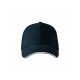 Kepurėle su snapeliu MALFINI Sandwich 6P Navy blue 340 g/m²