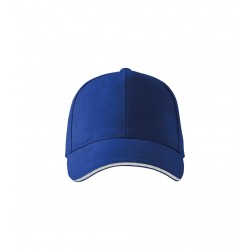 Kepurėle su snapeliu MALFINI Sandwich 6P Royal blue 340 g/m²