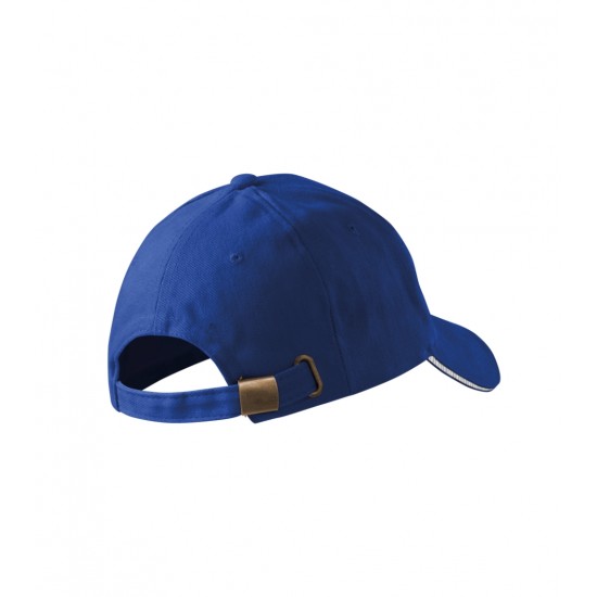 Kepurėle su snapeliu MALFINI Sandwich 6P Royal blue 340 g/m²