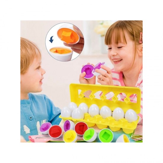 Kiaušinių dėlionė - derinkite formas ir spalvas WOOPIE Montessori