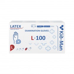 Kid-Man lateksinės pirštinės N100, dydis L
