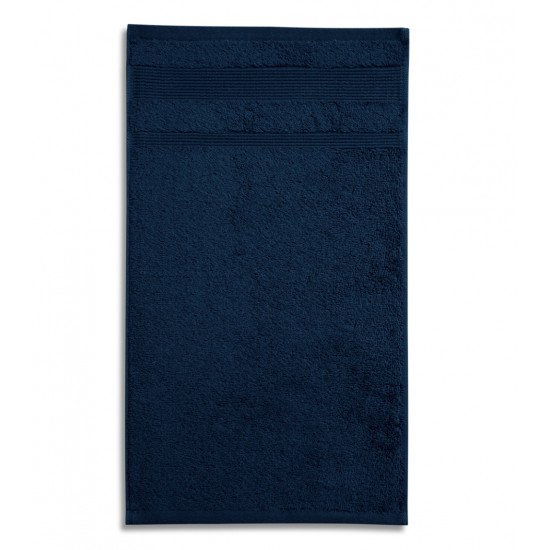 Kilpinis rankšluostis Malfini Organic navy blue 50x30 cm. Ekologiškos medvilnės