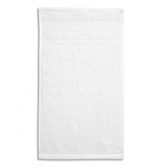 Kilpinis rankšluostis Malfini Organic white 50x100cm. Ekologiškos medvilnės