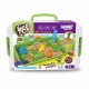 Kinetinis smėlis 1,5 kg XXL rinkinys ZOO Safari stalas su formomis WOOPIE