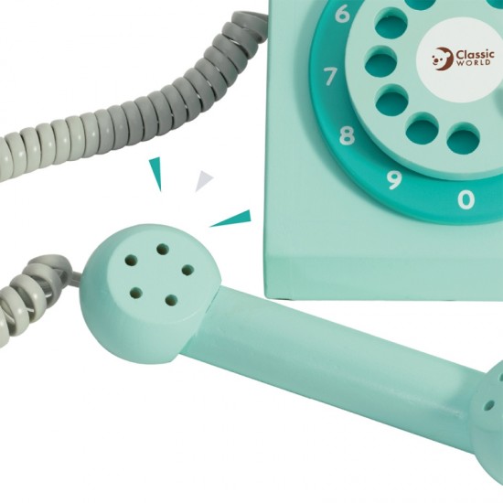 Klasikiniai mediniai telefonai vaikams, 4 vnt. CLASSIC WORLD