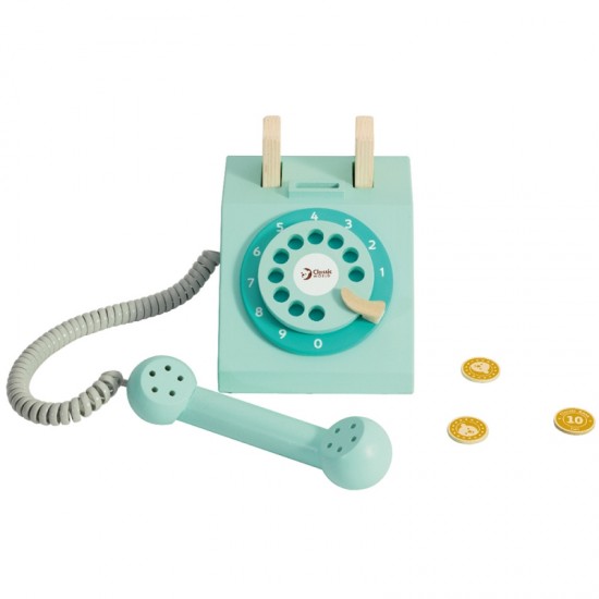 Klasikiniai mediniai telefonai vaikams, 4 vnt. CLASSIC WORLD