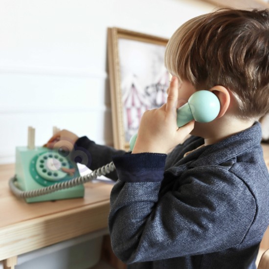 Klasikiniai mediniai telefonai vaikams, 4 vnt. CLASSIC WORLD