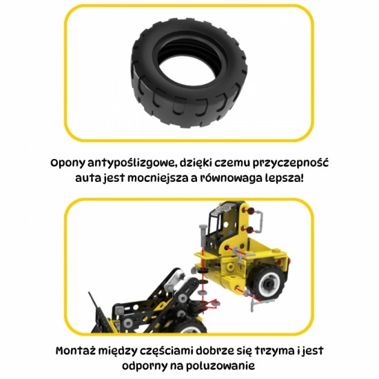 Konstravimo rinkinys STEAM Statybinės transporto priemonės 6in1 223 vnt. WOOPIE