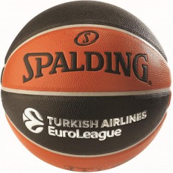 Krepšinio Kamuolys Spalding NBA Eurolyga IN/OUT Oranžinė-Juoda TF-500 84002Z/77101Z 7 Dydis