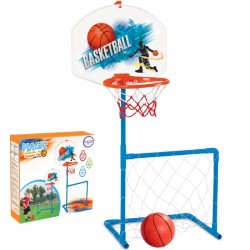 Krepšinio Tinklo ir Futbolo Vartų Rinkinys + Kamuolys WOOPIE 2-in-1