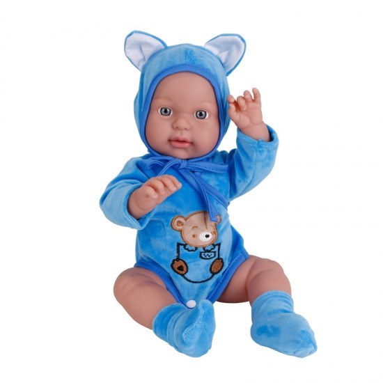 Kūdikio lėlė meškiuko kostiume 46 cm WOOPIE
