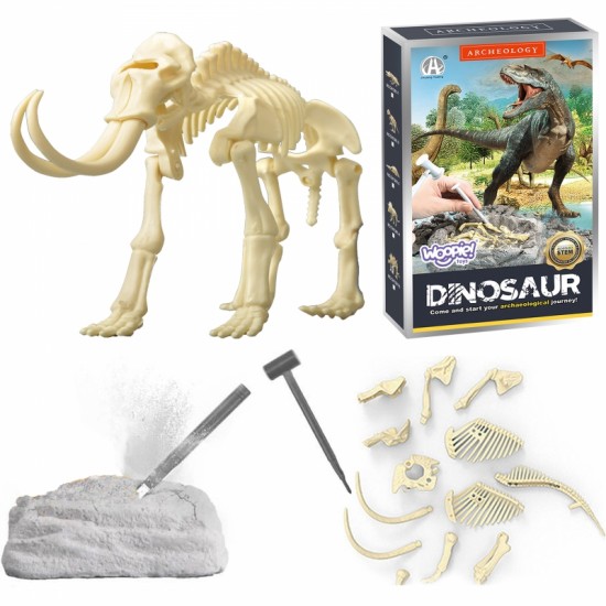 Kūrybingas žaislinis dinozauro skeletas, archeologiniai kasinėjimai WOOPIE