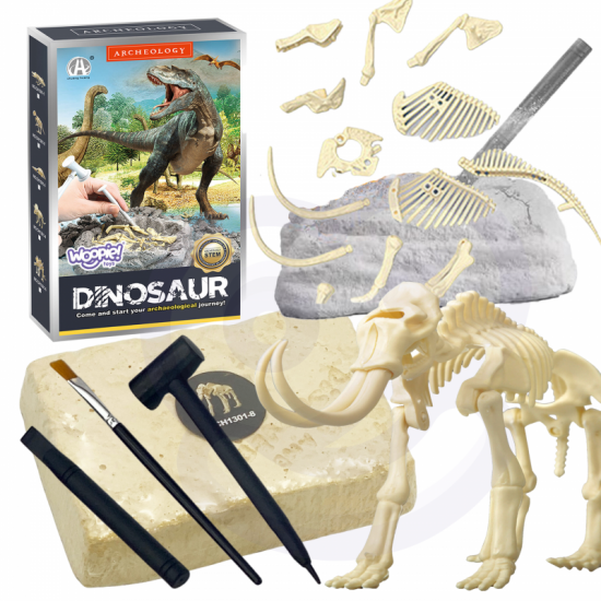Kūrybingas žaislinis dinozauro skeletas, archeologiniai kasinėjimai WOOPIE