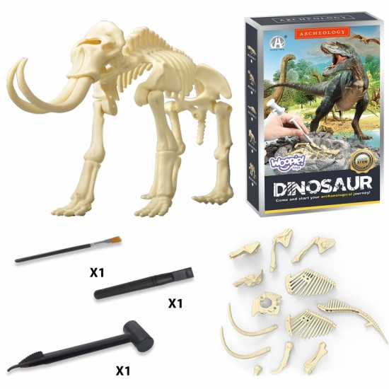Kūrybingas žaislinis dinozauro skeletas, archeologiniai kasinėjimai WOOPIE