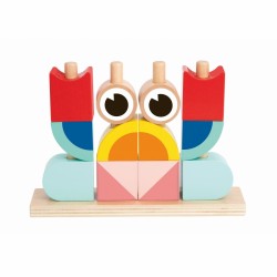 Kūrybingi mediniai 3D kosminiai kaladėlės krabas TOOKY TOY