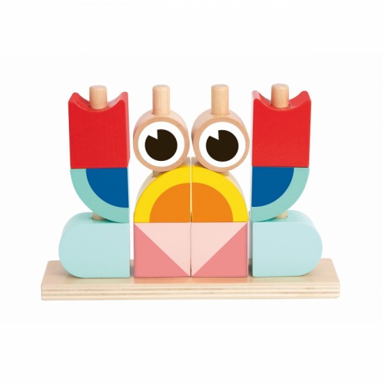 Kūrybingi mediniai 3D kosminiai kaladėlės krabas TOOKY TOY