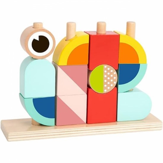 Kūrybingi mediniai 3D kosminiai kaladėlės krabas TOOKY TOY