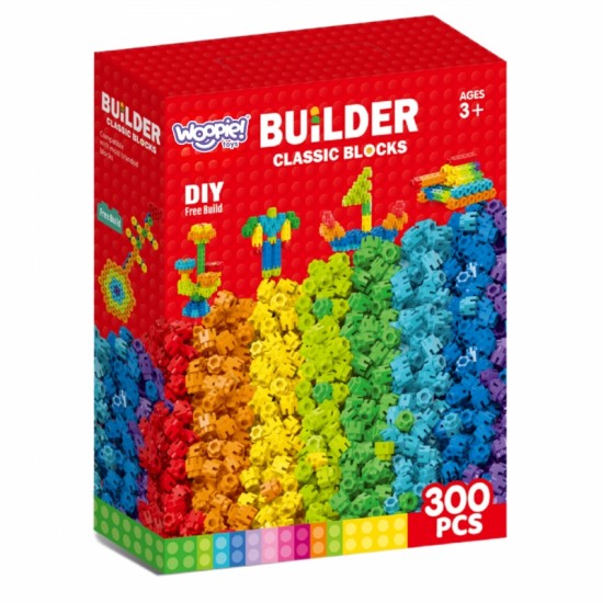 Kūrybiniai statybiniai kaladėlės 300 vnt. WOOPIE