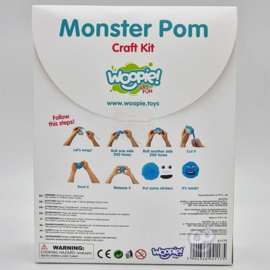 Kūrybinis rinkinys WOOPIE ART&FUN Make a Monster Monster Pom