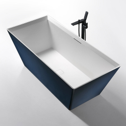 Laisvai Pastatoma Akmens Masės Vonia AMUE-001PBW 170x75 cm.