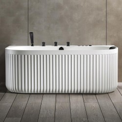 Laisvai pastatoma prie sienos montuojama SPA vonia su hidromasažu AMUE-A005W 170x80x63 cm