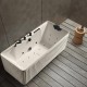 Laisvai pastatoma prie sienos montuojama SPA vonia su hidromasažu AMUE-D005C 170x75x60 cm