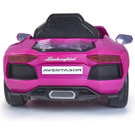 Lamborghini Aventador rožinis elektrinis automobilis 6V 3+ FEBER