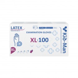 Lateksinės pirštinės Kid-Man  N100, dydis XL