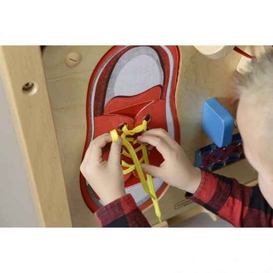 Lavinamoji lenta – rankų miklumo lavinimas Montessori raišteliais MASTERKIDZ