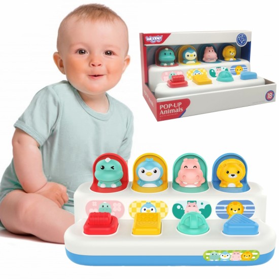 Lavinantis žaislas WOOPIE BABY Iššokantys gyvūnai POP-UP