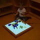 LED šviesos skydelis, keičiantis spalvą su nuotolinio valdymo pultu MASTERKIDZ