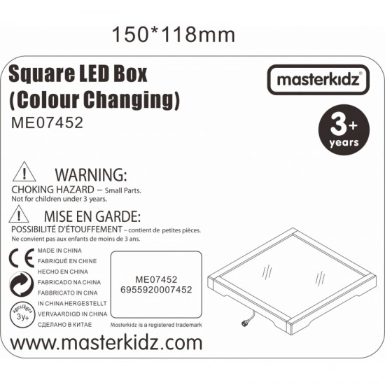 LED šviesos skydelis, keičiantis spalvą su nuotolinio valdymo pultu MASTERKIDZ