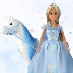 Ledo princesės lelijos lėlė ir stebuklingos karietos aksesuarai WOOPIE ROYAL