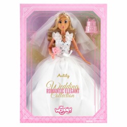 Lėlė 30 cm Nuotakos vestuvinės suknelės aksesuarai WOOPIE ROYAL Lily