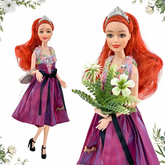 Lėlė 32 cm - stilinga princesė su rožine suknele + aksesuarai WOOPIE ROYAL Emi