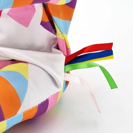Lėlės drabužių komplektas: romperis, vienaragio bodis, kepurė 43-46 cm WOOPIE