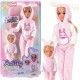Lėlių kombinezonai su rožiniais zuikučiais (2 vnt.) WOOPIE ROYAL